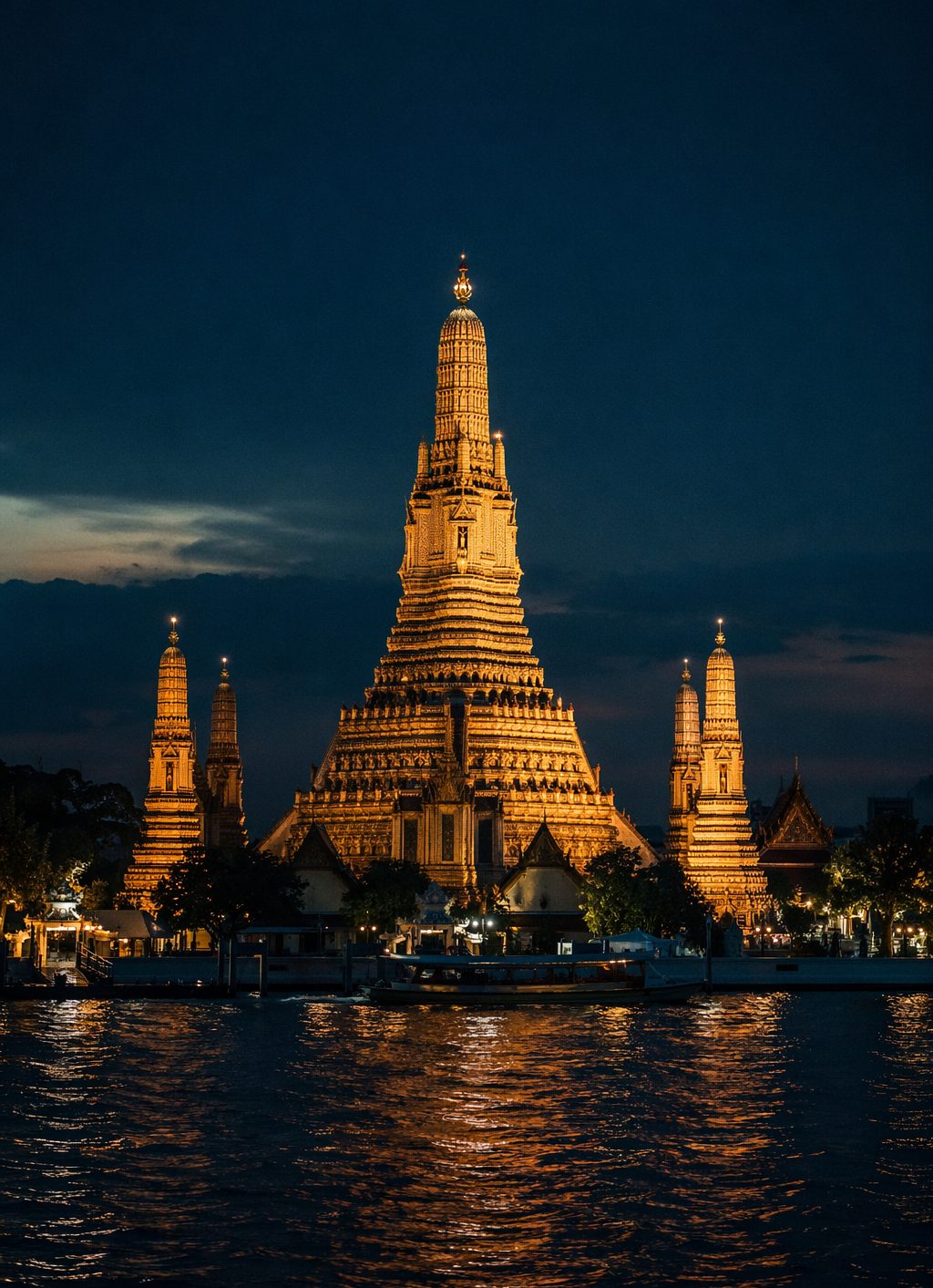 Wat Arun temple at twilight, Bangkok